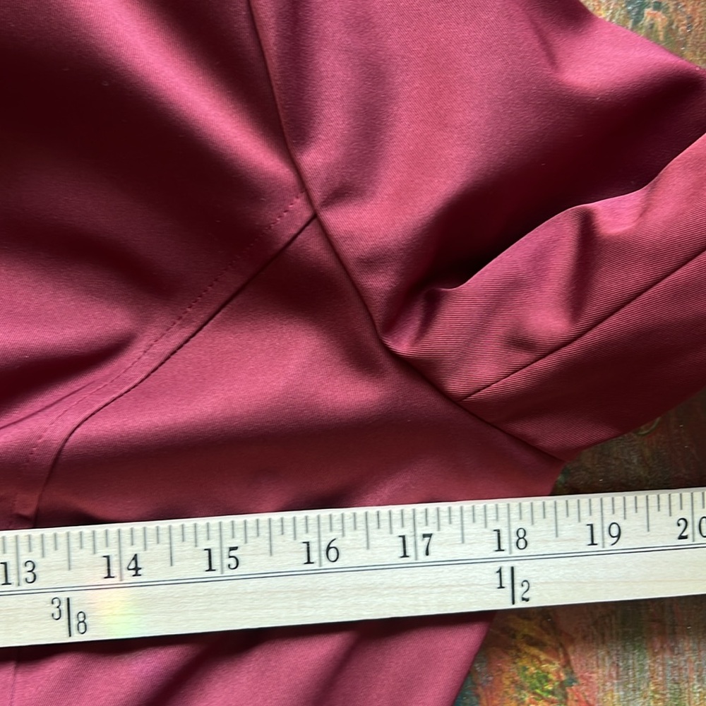 40th Retro style BurgundyDouble-Breasted Trench Coat ~ Collectif Vintage London - Picture 17 of 17